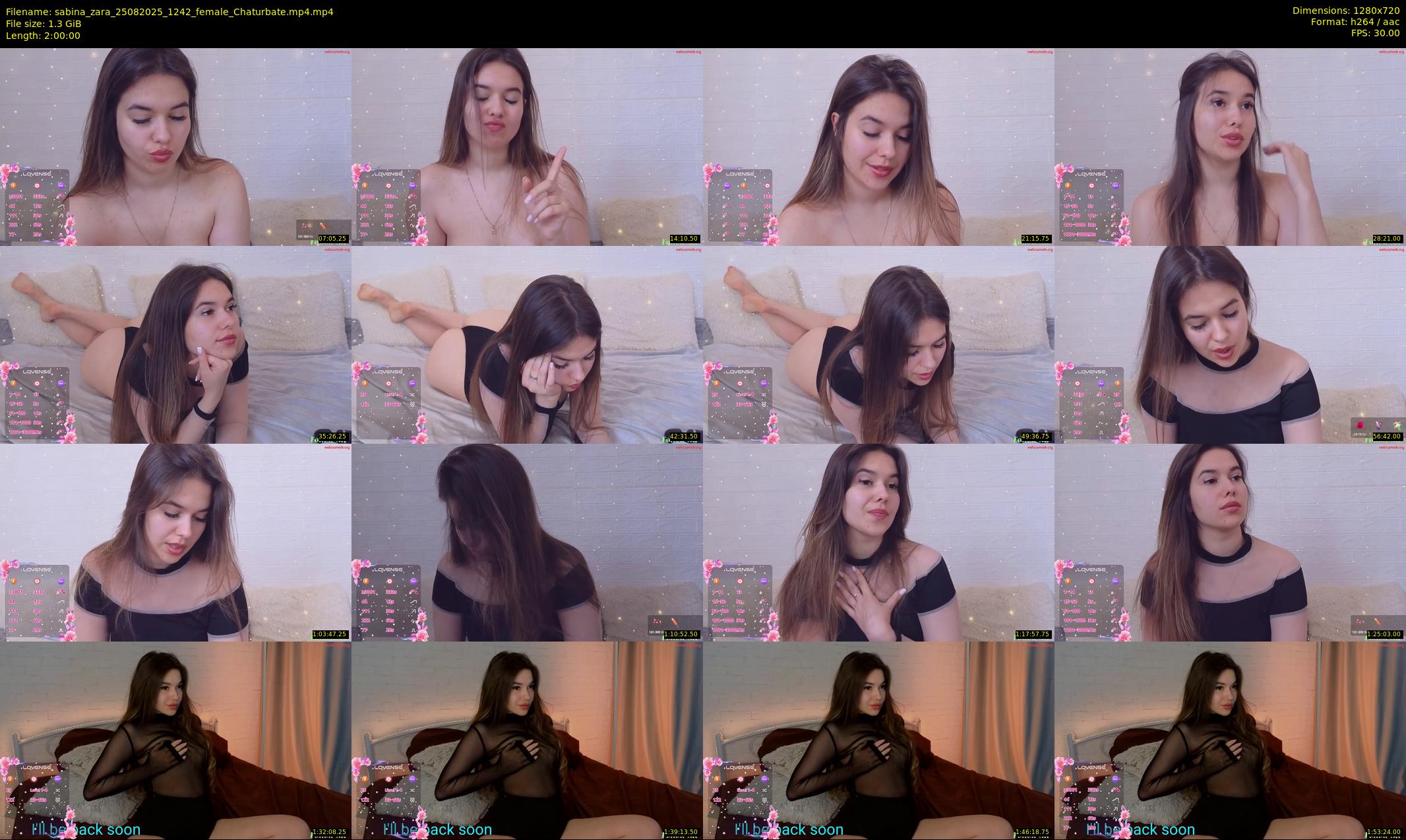 sabina_zara — Chaturbate Female cam image, 2132×1274, Aug 25, 2025